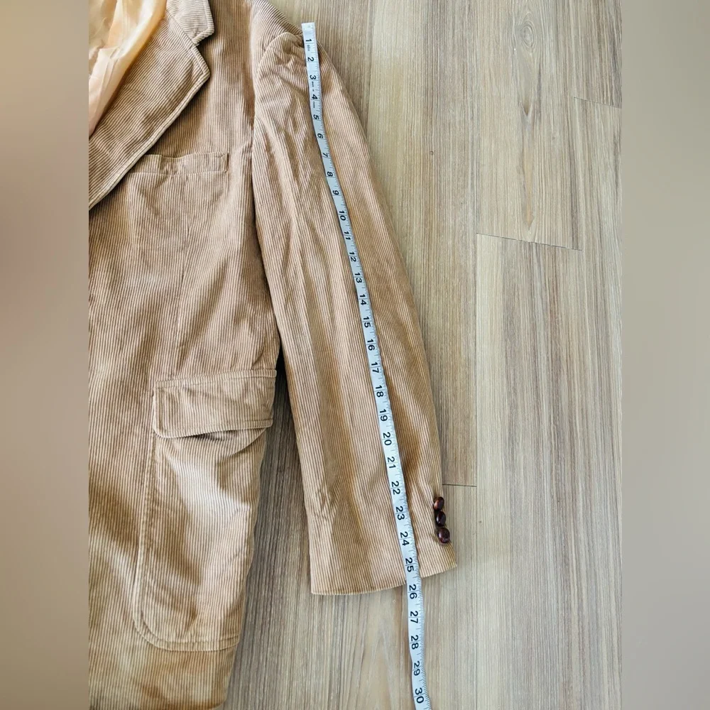 Unbranded Mens VTG Blazer Sport Coat Tan Corduroy 2 Button 42L Western Preppy